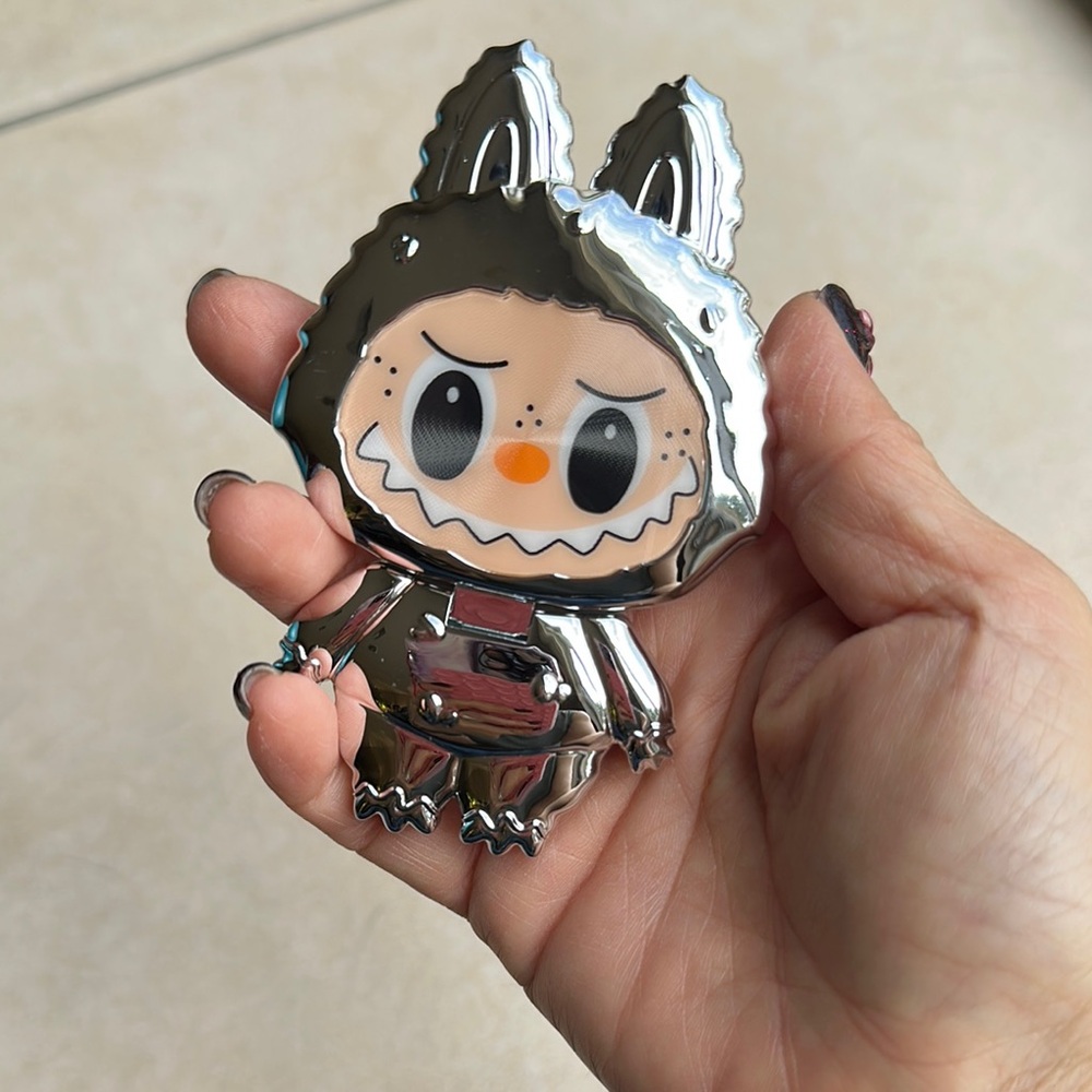 Silver Lafufu Character Phone Stand and Mirror
